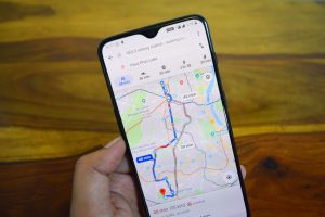 Google maps on a phone